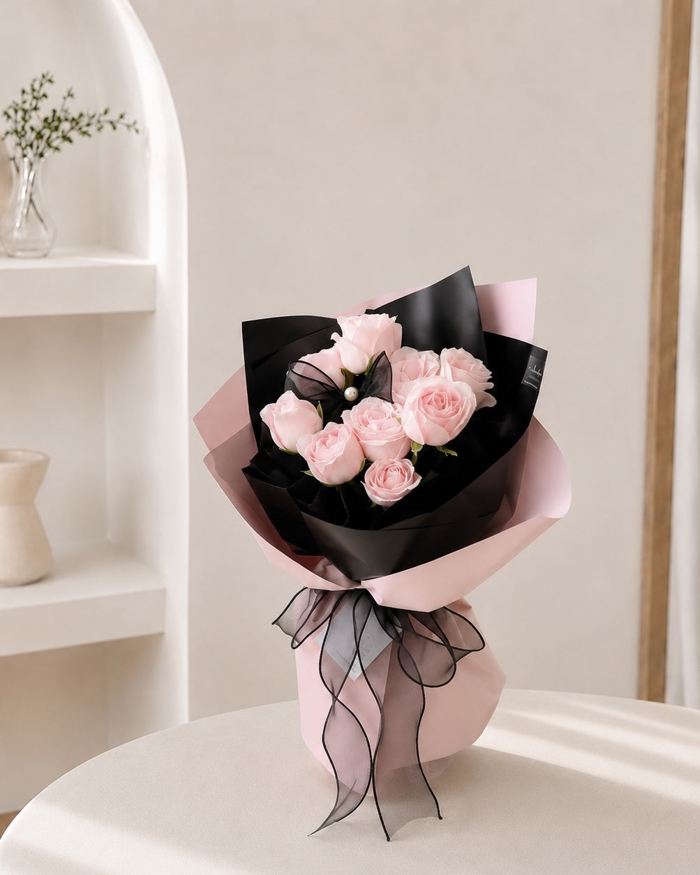 Pink Noir Rose Bouquet