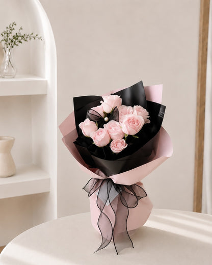 Pink Noir Rose Bouquet