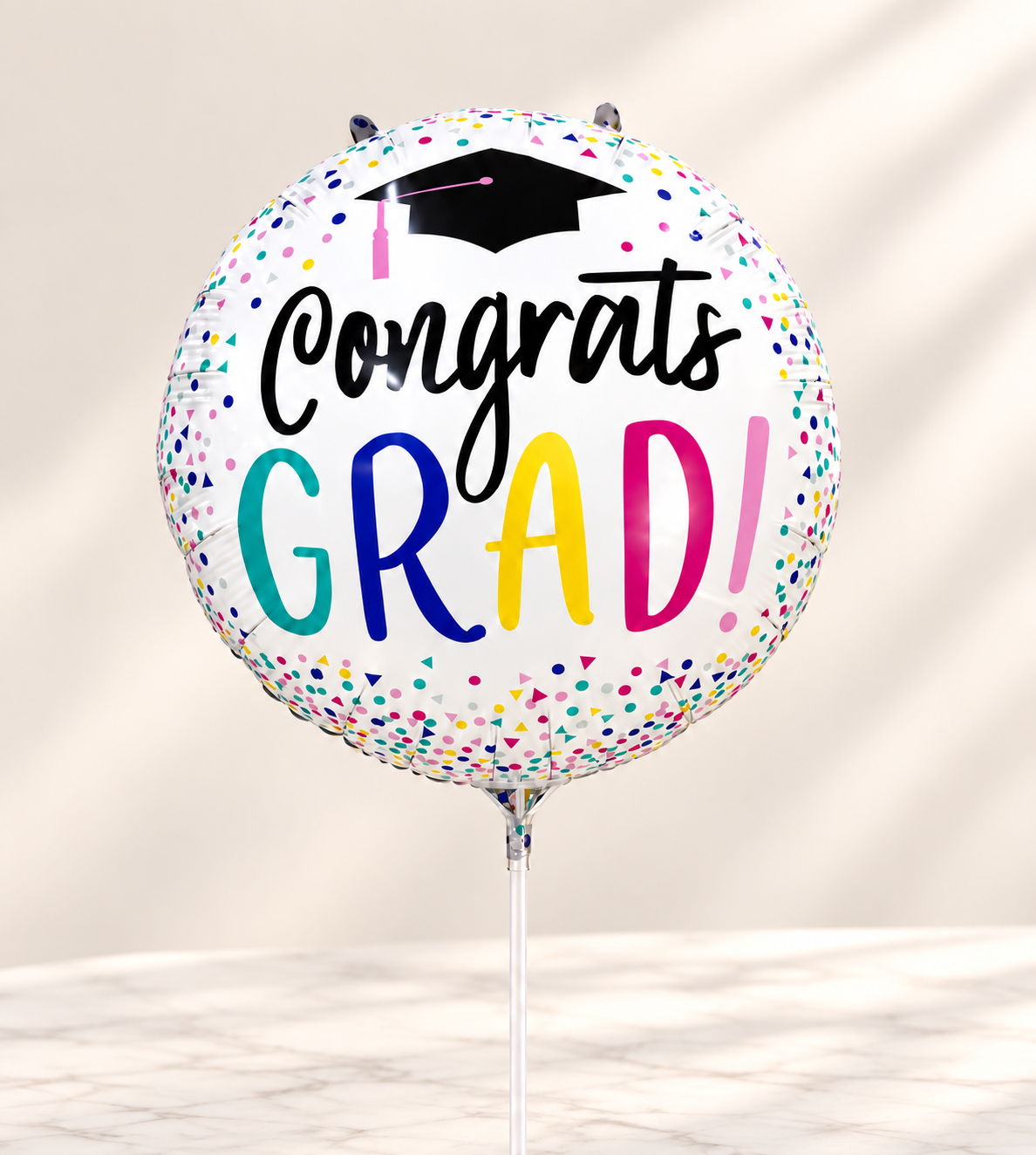 Polka Dot Graduation 18 inch Foil Balloon (ADD-ON)