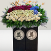 Serene Remembrance Flower Stand - Premium condolences arrangement, 170cm luxury sympathy stand KL Selangor Johor Bahru Malaysia