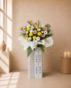 Silent Mourning Condolences Flower Stand