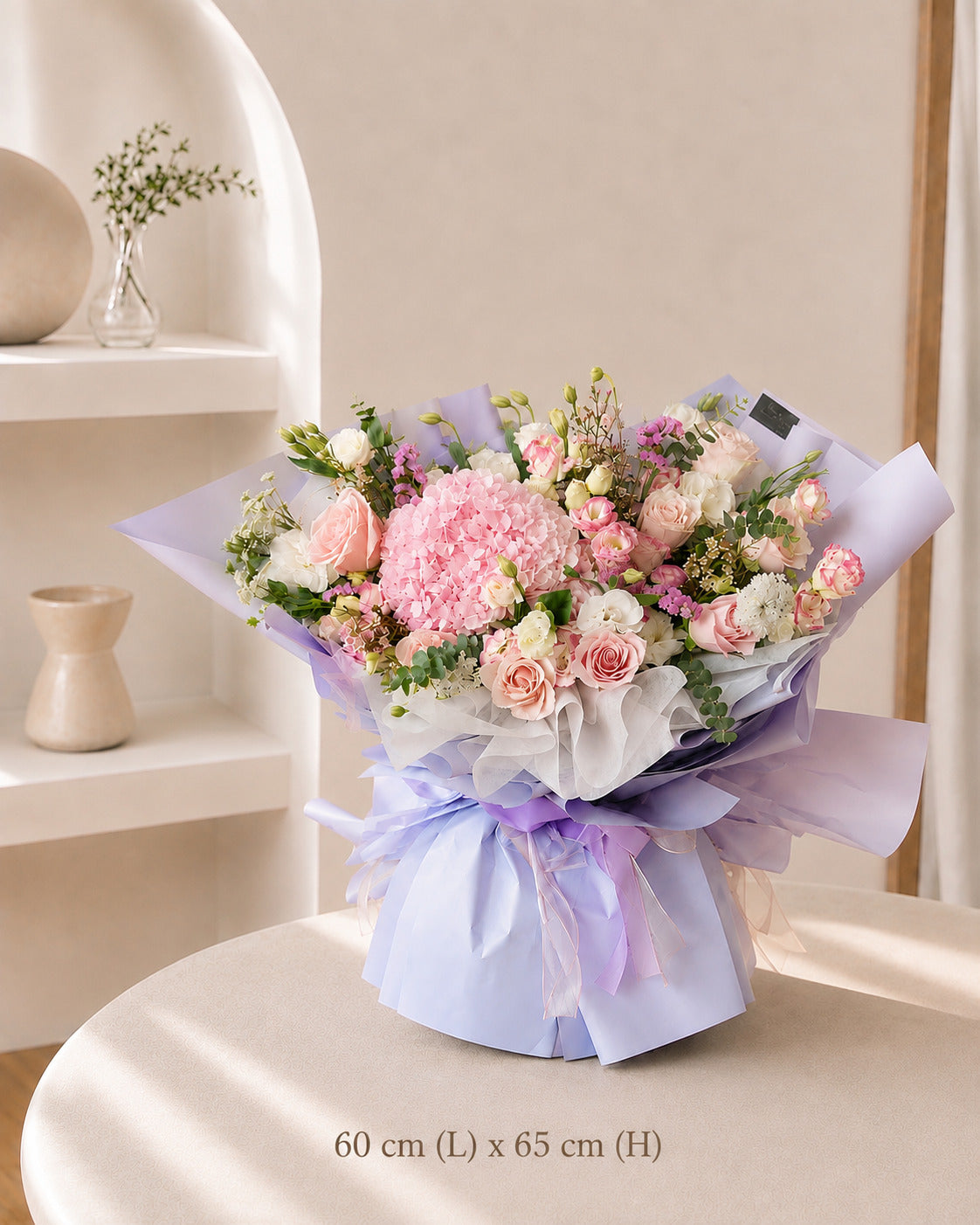 Skylar Hydrangeas Rose Luxury Bouquet