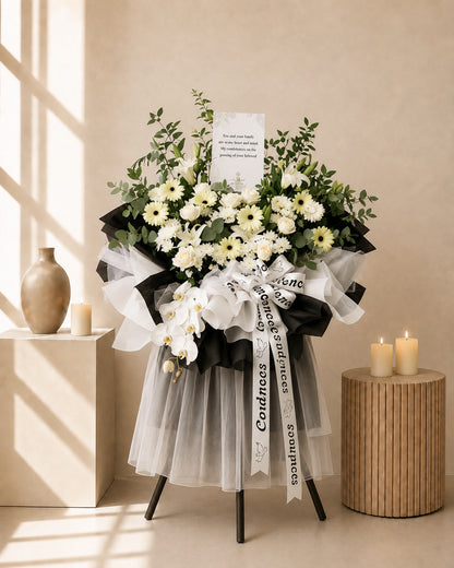 Sorrowful Condolences Flower Stand