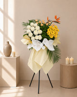 Verdant Whisper Condolences Flower Stand
