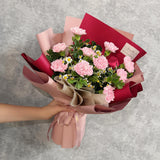 Gladys Pink Carnation Flower Bouquet