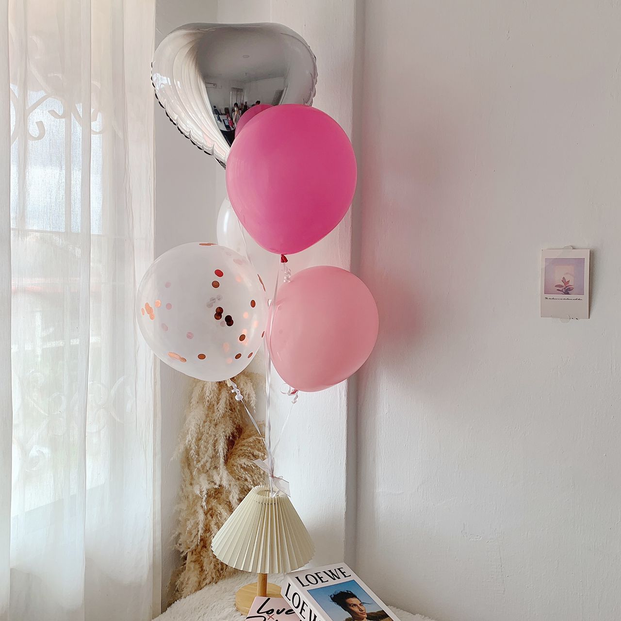 Pink Pink Helium Bubble Balloon Set
