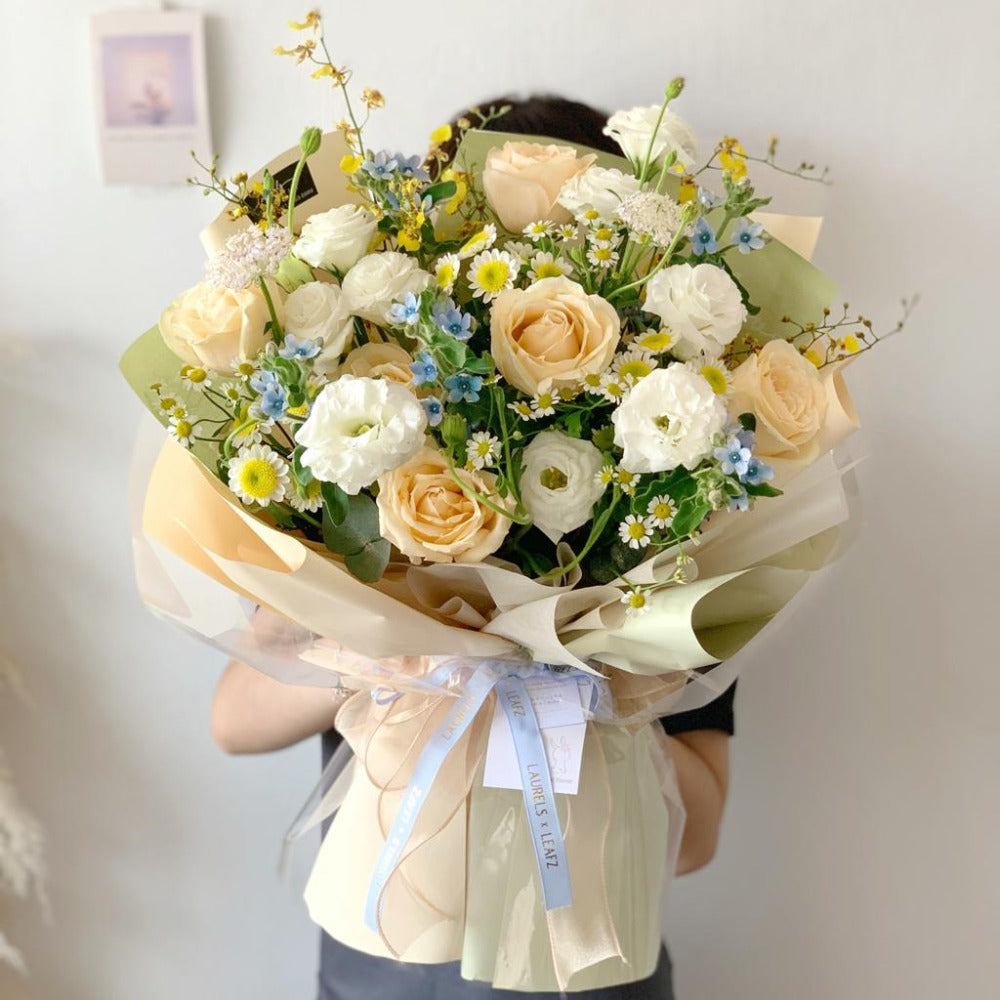 Garden Delight Mix Flower Bouquet | Laurels & Leafz