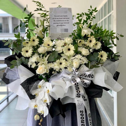 Sorrowful Condolences Flower Stand | Laurels & Leafz