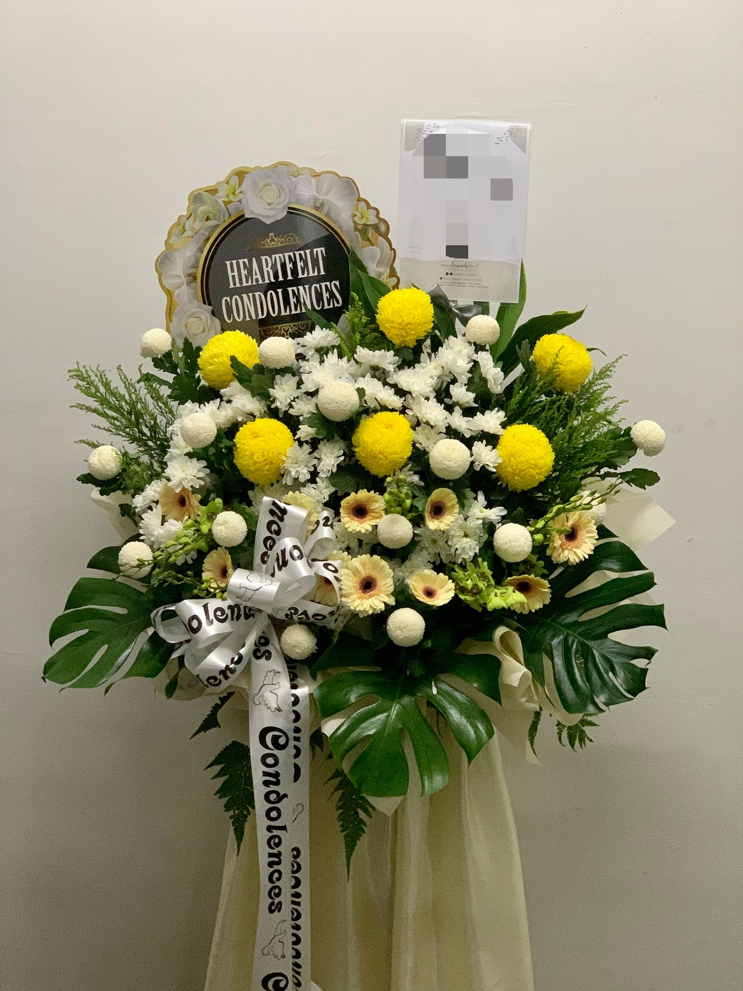 Hushed Tribute Condolences Flower Stand