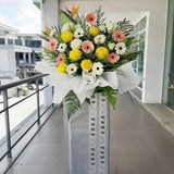 Silent Mourning Condolences Flower Stand