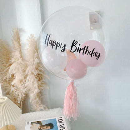 Elara Pink Helium Bubble Balloon Set